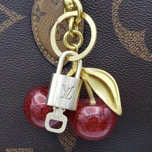 Authentic Louis Vuitton Lock & Key with Unbranded Apple Charm, Keychain